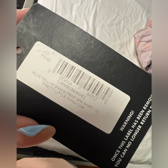 Yellow Snake Print Mini Skirt and Top Set - Picture 3 of 6